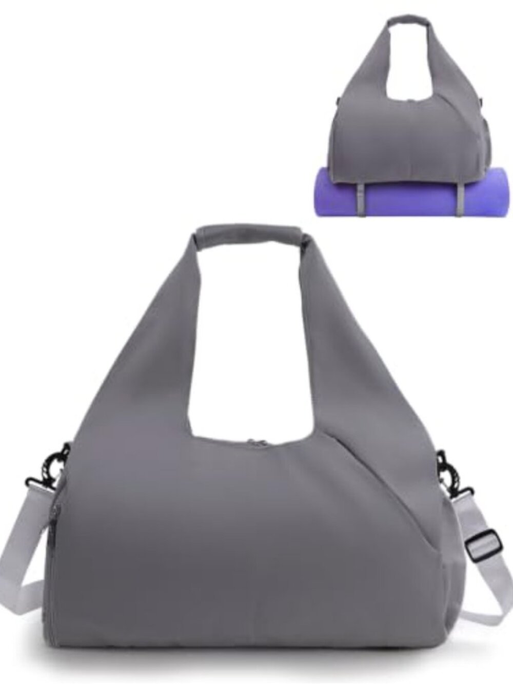 RHDZO Gym Bag Yoga Mat Duffel with Shoe Compartment Wet Pocket